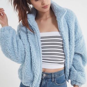 Urban Outfitters Willow Fuzzy Drawstring Jacket